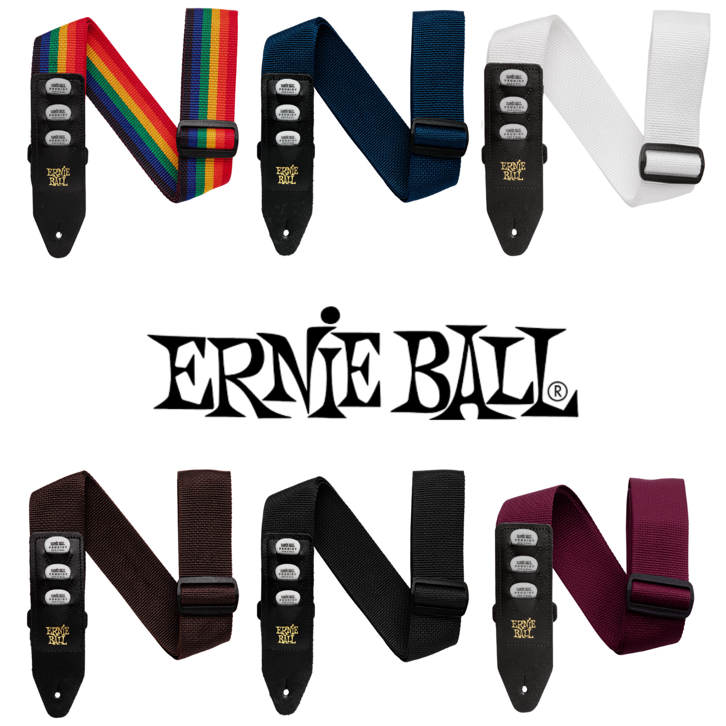 SANGLE POLYPRO PORTE-MÉDIATOR ERNIE BALL