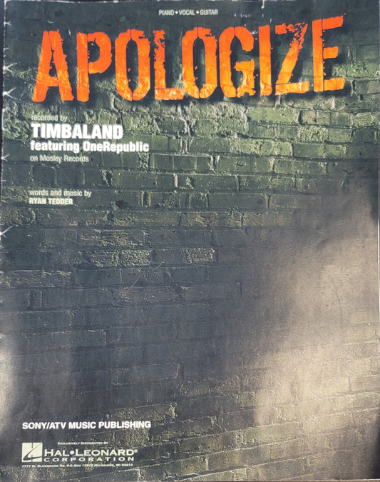 BOOK APOLOGIZE/TIMBALAND-ONE REPUBLIC