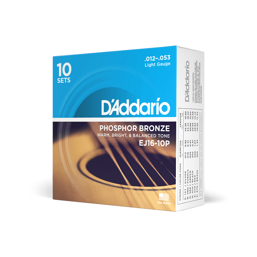 EJ16-10P ACOUSTIQUE D'ADDARIO