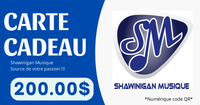 CARTE CADEAU SHAWINIGAN MUSIQUE