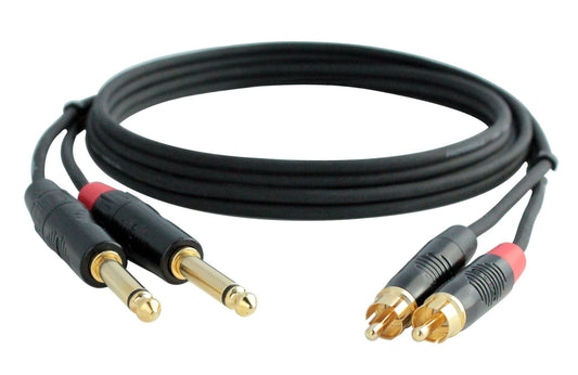 DIGIFLEX HE-2R/2P RCA-1/4 CABLE