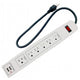 YESA 6-socket and 2-USB port power strip